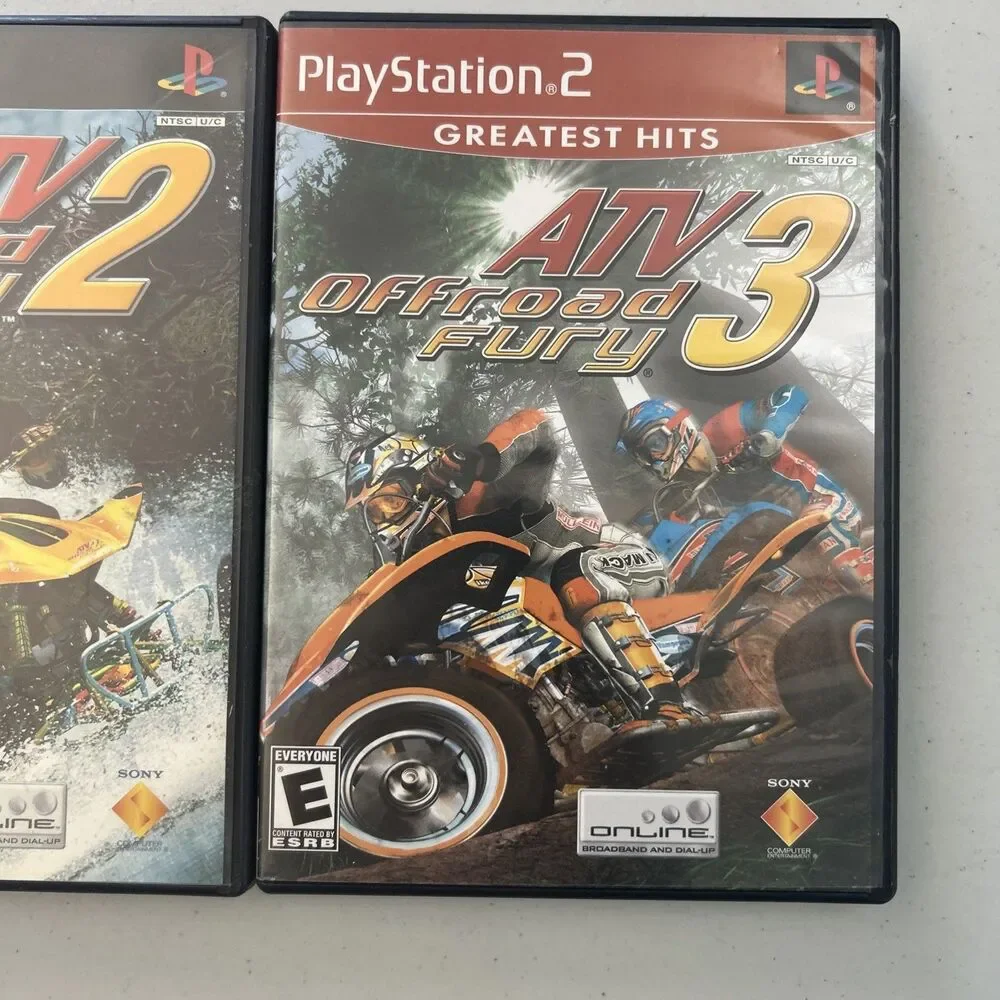 ATV Offroad Fury 2 & 3 PS2 Bundle Sony PlayStation 2 2004 CIB Complete Tested